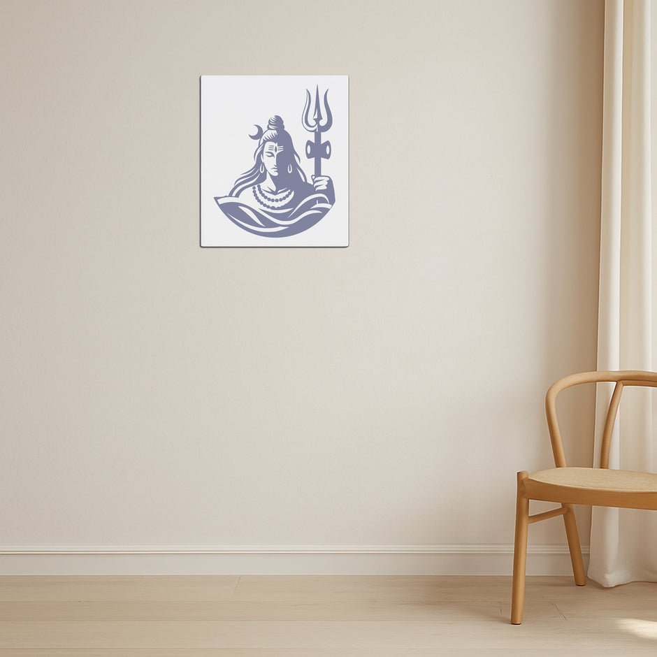 Mahadev Trishul Wall Frame Calm Shiva Energy In Reflective Vinyl premium sticker image view 2