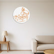 Krishna Flute Wall Frame Minimalist Round premium sticker image view 2